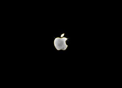 Apple Inc., Mac, logos, black background - random desktop wallpaper