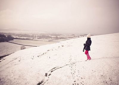 landscapes, snow, hats - duplicate desktop wallpaper