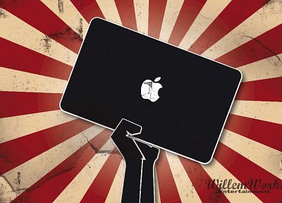 Apple Inc., funny, logos - desktop wallpaper
