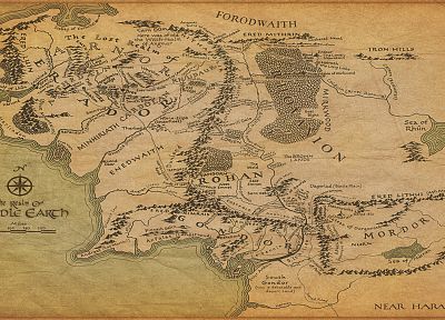 fantasy, The Lord of the Rings, maps, Middle-earth - related desktop wallpaper