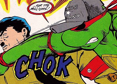comics, Teenage Mutant Ninja Turtles, Adolf Hitler, punching - duplicate desktop wallpaper
