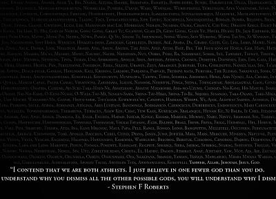 quotes, atheism, Stephen F. Roberts - random desktop wallpaper