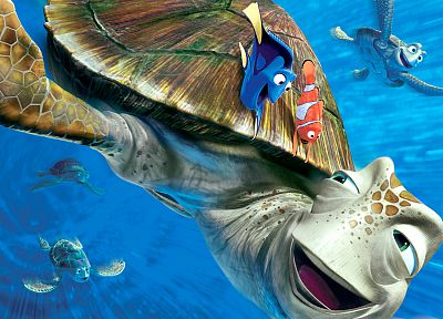 Pixar, turtles, Finding Nemo, clownfish - random desktop wallpaper