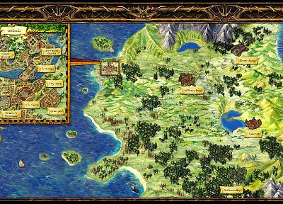 video games, maps, Baldurs Gate - duplicate desktop wallpaper