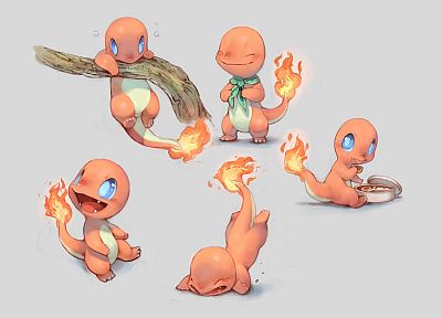 Pokemon, video games, fire, Charmander - random desktop wallpaper