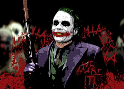 Batman, The Joker, The Dark Knight - duplicate desktop wallpaper