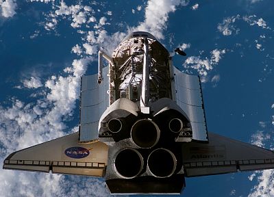 rockets, Space Shuttle, Atlantis, NASA, vehicles, skyscapes - random desktop wallpaper