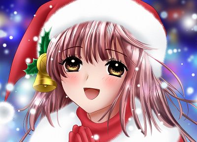 Christmas, manga, anime girls - desktop wallpaper