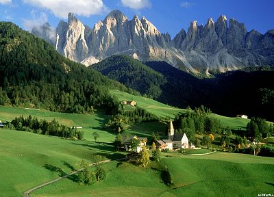 mountains, landscapes, nature, grass - desktop wallpaper