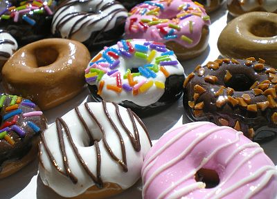 multicolor, pink, chocolate, food, peanuts, donuts, Vanilla Best - random desktop wallpaper