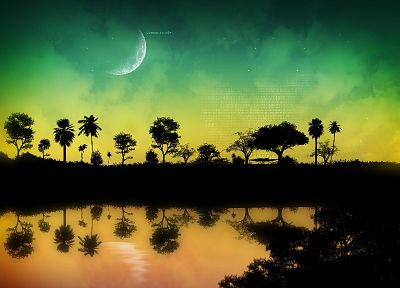 landscapes, Moon - duplicate desktop wallpaper