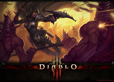 video games, fantasy art, Demon Hunter, Blizzard Entertainment, Diablo III - random desktop wallpaper