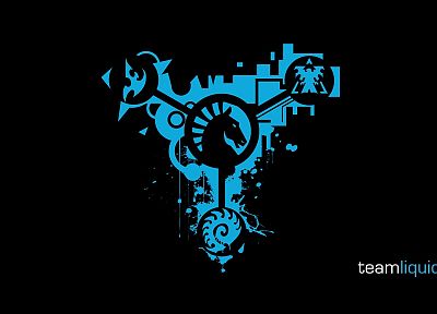 logos, Team Liquid, StarCraft II, black background - desktop wallpaper