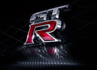 Nissan, emblems, logos, Nissan GT-R R35 - related desktop wallpaper