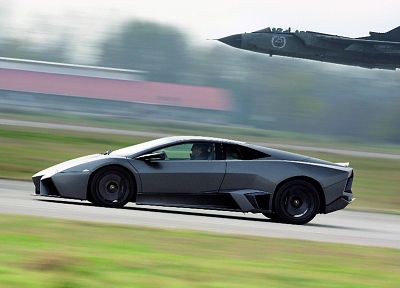 aircraft, cars, Lamborghini - desktop wallpaper