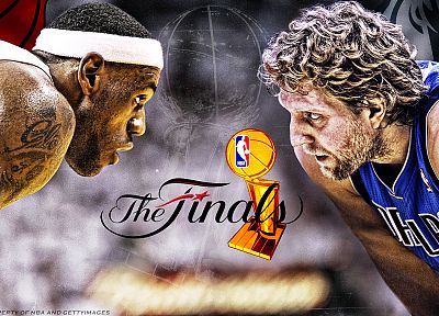 NBA, basketball, Lebron James, Dirk Nowitzki, Dallas Mavericks, Miami Heat - desktop wallpaper