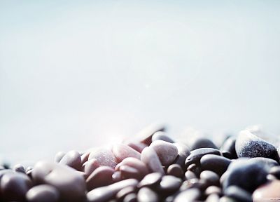 nature, stones, sunlight, pebbles - desktop wallpaper