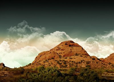 mountains, clouds, nature, Earth, outdoors - duplicate desktop wallpaper
