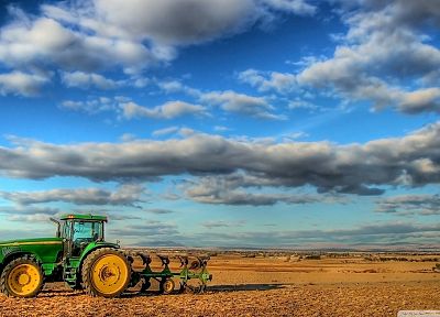 tractors, agriculture, John Deere - random desktop wallpaper