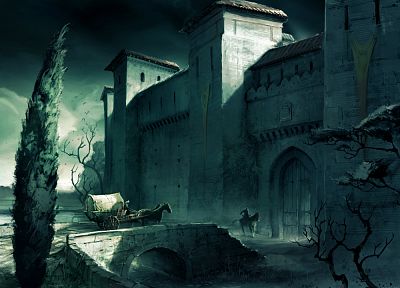 castles, Assassins Creed, artwork - duplicate desktop wallpaper