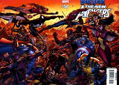 Iron Man, Venom, Spider-Man, Captain America, Wolverine, Marvel Comics, New Avengers, Dark Avengers, Secret Avengers - desktop wallpaper