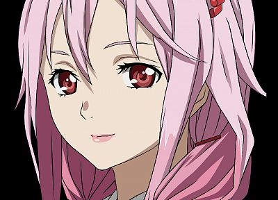 vectors, pink hair, red eyes, anime girls, Guilty Crown, Yuzuriha Inori - related desktop wallpaper