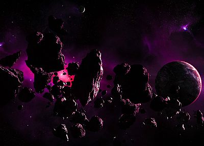 outer space, planets, astroid - random desktop wallpaper