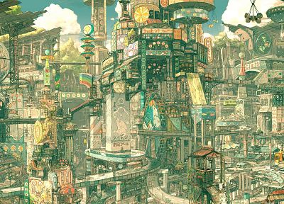 cityscapes, futuristic, artwork - random desktop wallpaper