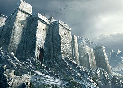 castles, Assassins Creed, artwork, games - duplicate desktop wallpaper