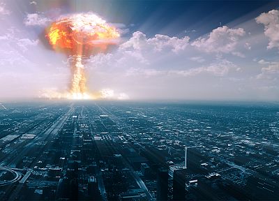 Chicago, bombs, atomic, west, nuclear explosions - random desktop wallpaper
