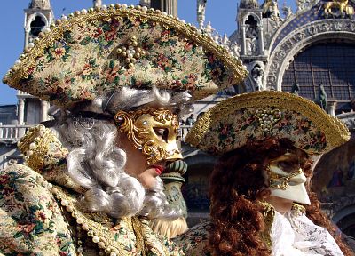 costume, Venice, carnivals, hats, Venetian masks - random desktop wallpaper