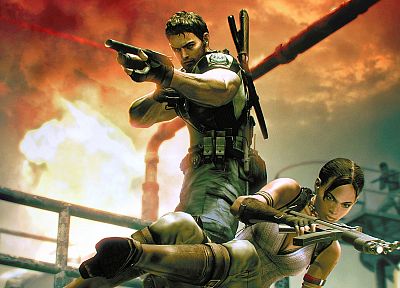 Resident Evil, Chris Redfield, Sheva Alomar - random desktop wallpaper