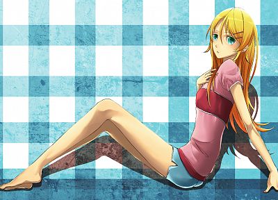 blondes, green eyes, Kousaka Kirino, Ore No Imouto Ga Konna Ni Kawaii Wake Ga Nai, anime girls - desktop wallpaper