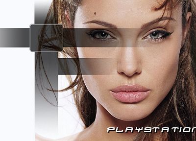 women, Angelina Jolie, Playstation 3 - related desktop wallpaper