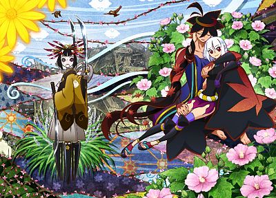 Katanagatari, Yasuri Shichika, Togame, anime girls - desktop wallpaper