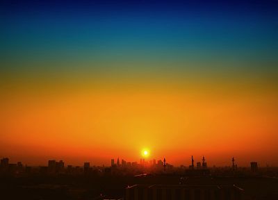 sunset, landscapes, cityscapes - duplicate desktop wallpaper
