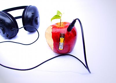 headphones, Apple Inc., iPod, funny - related desktop wallpaper