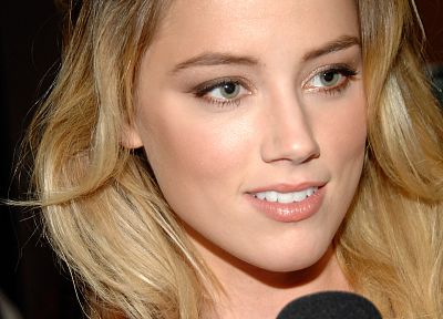 women, close-up, Amber Heard - duplicate desktop wallpaper