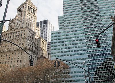 landscapes, cityscapes, USA, New York City, Manhattan, skyscrapers, stock exchange, New York Stock Exchange - duplicate desktop wallpaper