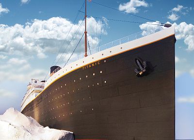 ships, Titanic, icebergs, vehicles - random desktop wallpaper