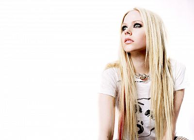 women, Avril Lavigne, simple background - random desktop wallpaper