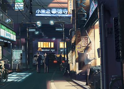 downtown, Makoto Shinkai, 5 Centimeters Per Second - random desktop wallpaper