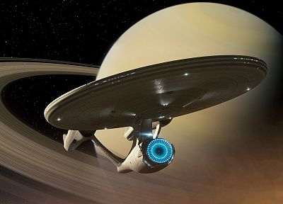Star Trek, Saturn, USS Enterprise - desktop wallpaper