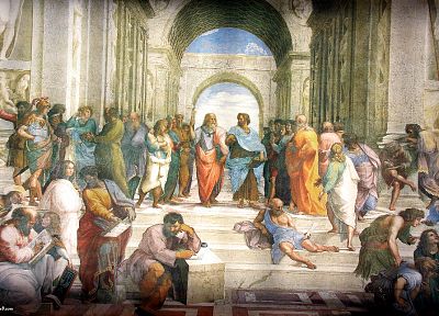 The School of Athens, Raphael (painter), philosophers - random desktop wallpaper