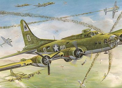 aircraft, World War II, artwork - random desktop wallpaper