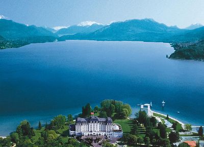 Switzerland, lakes, Annecy - duplicate desktop wallpaper