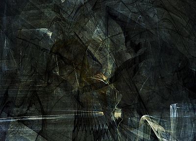abstract, clouds, black, waves, electricity, sound, threads - random desktop wallpaper