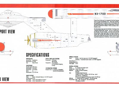 Star Trek, schematic, USS Enterprise, Star Trek schematics, constitution, class - random desktop wallpaper