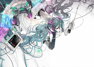 Vocaloid, Hatsune Miku, Miku Append, Vocaloid Append, detached sleeves - random desktop wallpaper