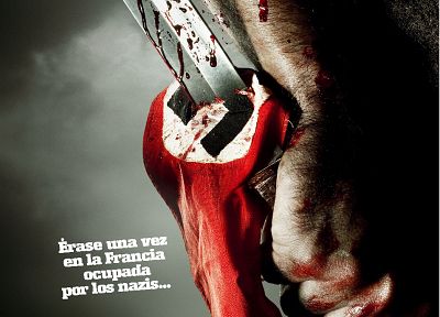 Spanish, knives, Quentin Tarantino, movie posters, Inglorious Basterds - random desktop wallpaper